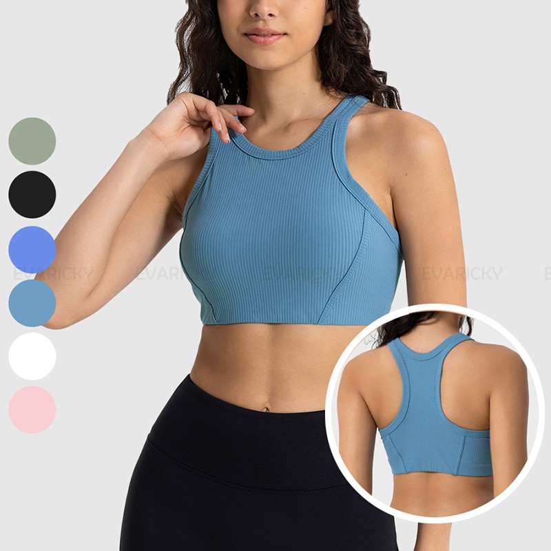 Racerback pehmustetut urheiluliivit